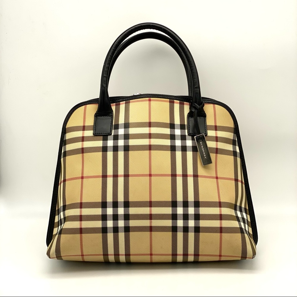 Burberry House Check Checkered Tote Hand Bag